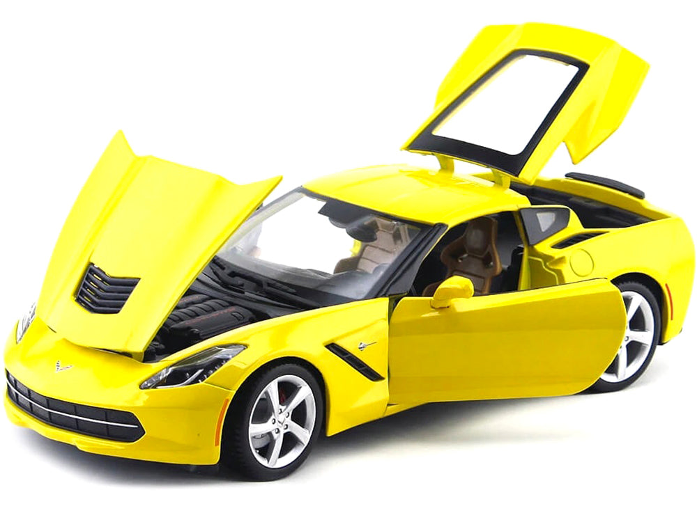 2014 Chevrolet Corvette C7 Stingray Yellow 1/18 Diecast Model Car by Maisto