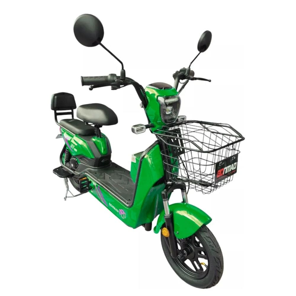 Bicicleta Elétrica Scooter 500w Aro 14 Bonmad C/ Suspensão Pto/Vrd