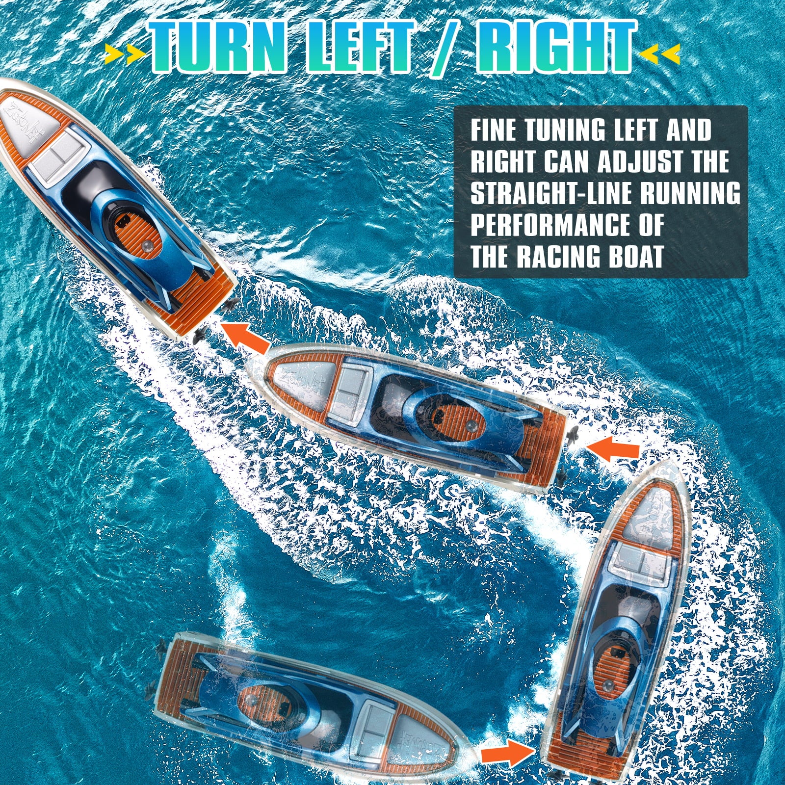 RC Remote Control Luxury Boat For Kids 2.4Hz and 20+ MPH High-Speed Pool Toy Ship For Boys