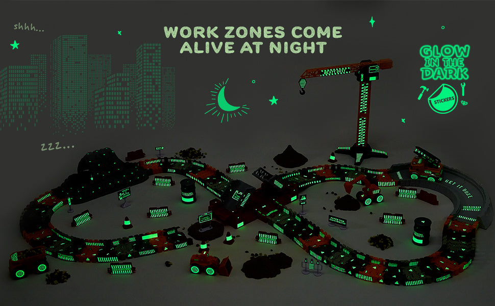 JitteryGit Truck Construction Race STEM Car Track Toy for Kids | Toy Trucks Gift for Boys Girls Toddlers Ages 3 4 5 6 7