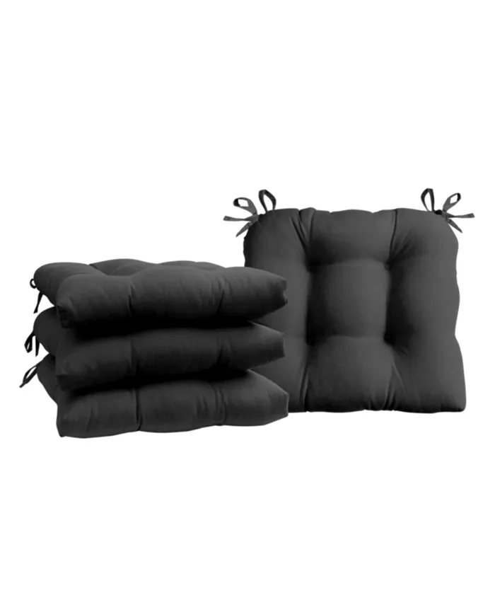 Arlee Home Fashions Micro Fiber Set of Four Chair Pad Seat Cushions