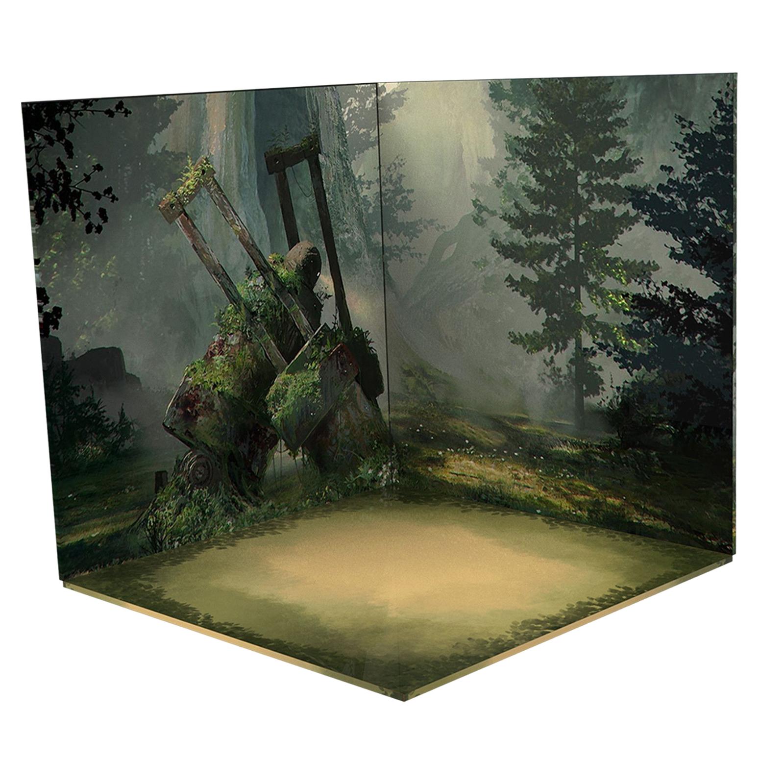 1/12 Backdrop Display Storage Collection Organizer Decoration for Action Figure Dolls， 1:12 Car Display Show Background Forest