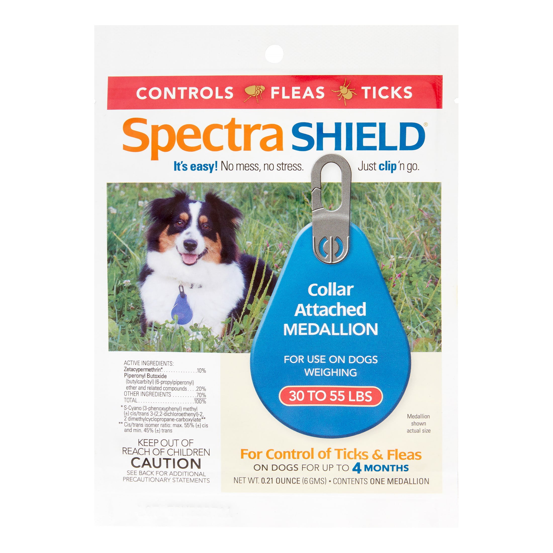 SpectraShield Flea and Tick Large Dog Tag， 1 Ct