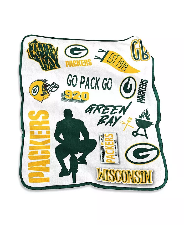 Logo Brands Green Bay Packers 50'' x 60'' Native Raschel Plush Throw Blanket