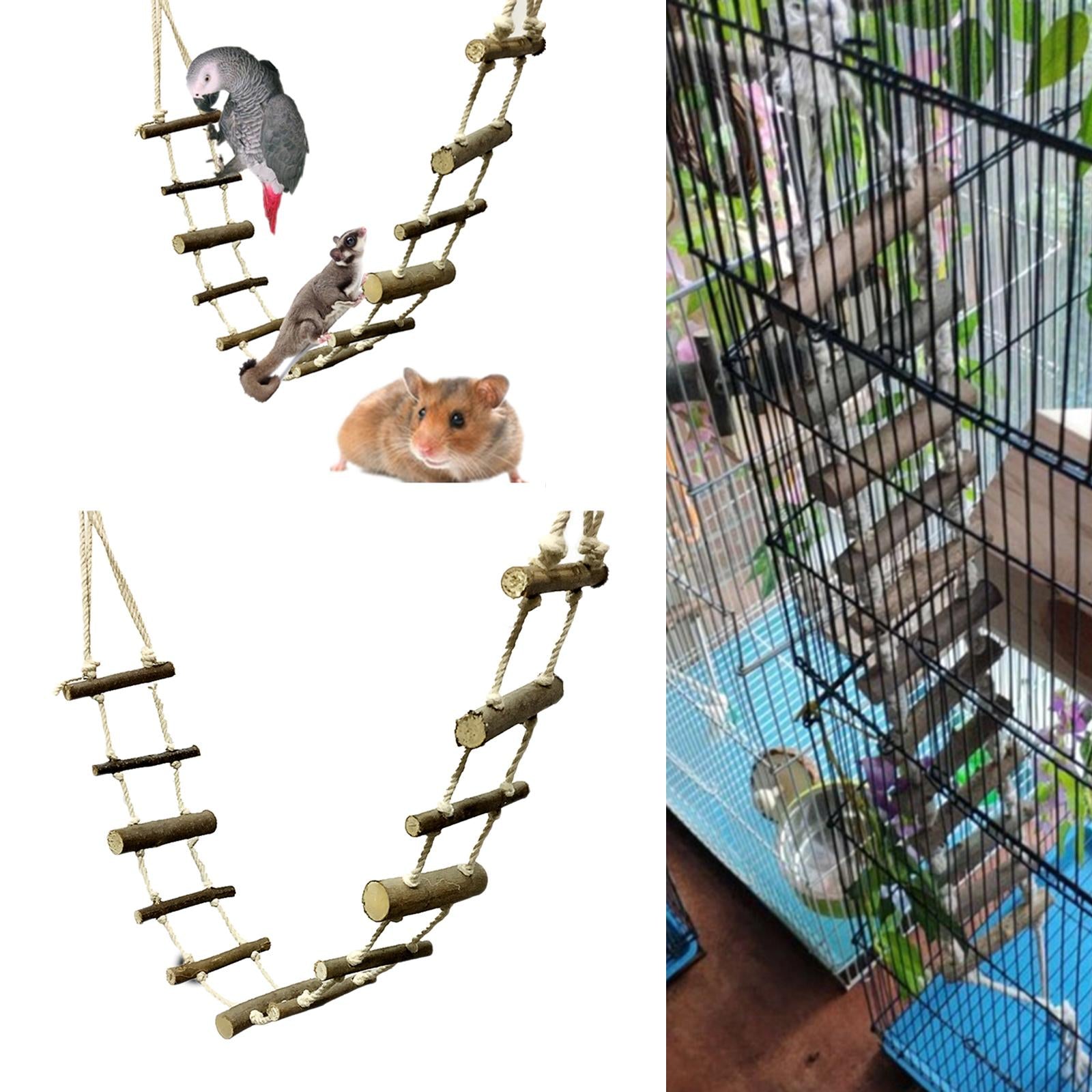 Flexible Parrot Hamster Climbing Ladder Chew Toy Cage Accessories Birds Hanging Bridge for Parrots Rodent Small Animals Guinea