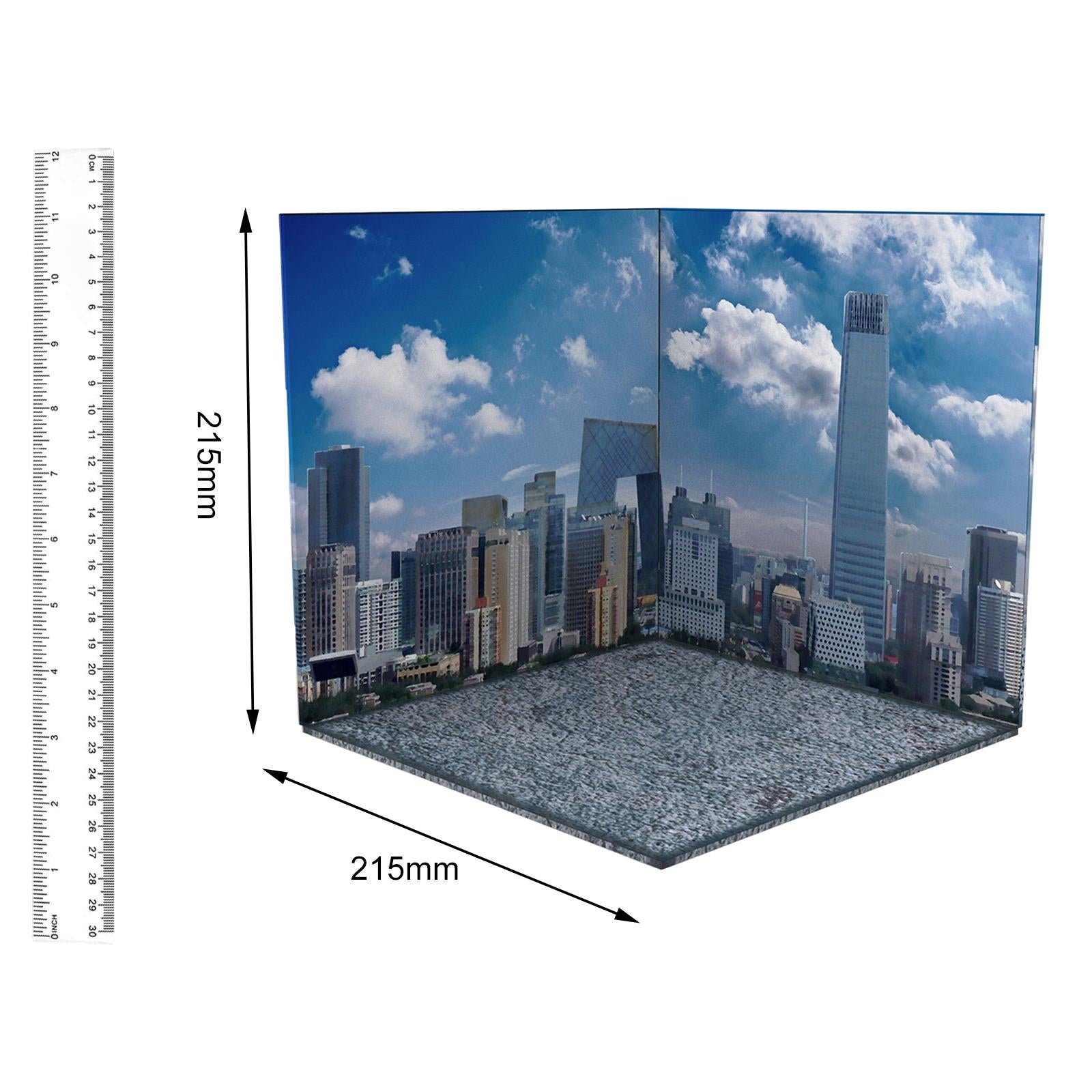 1:12 Backdrop Scene Layout Display Background Vehicle Model Showcase ama Organizer for Action Figures Diecast Car Dolls City