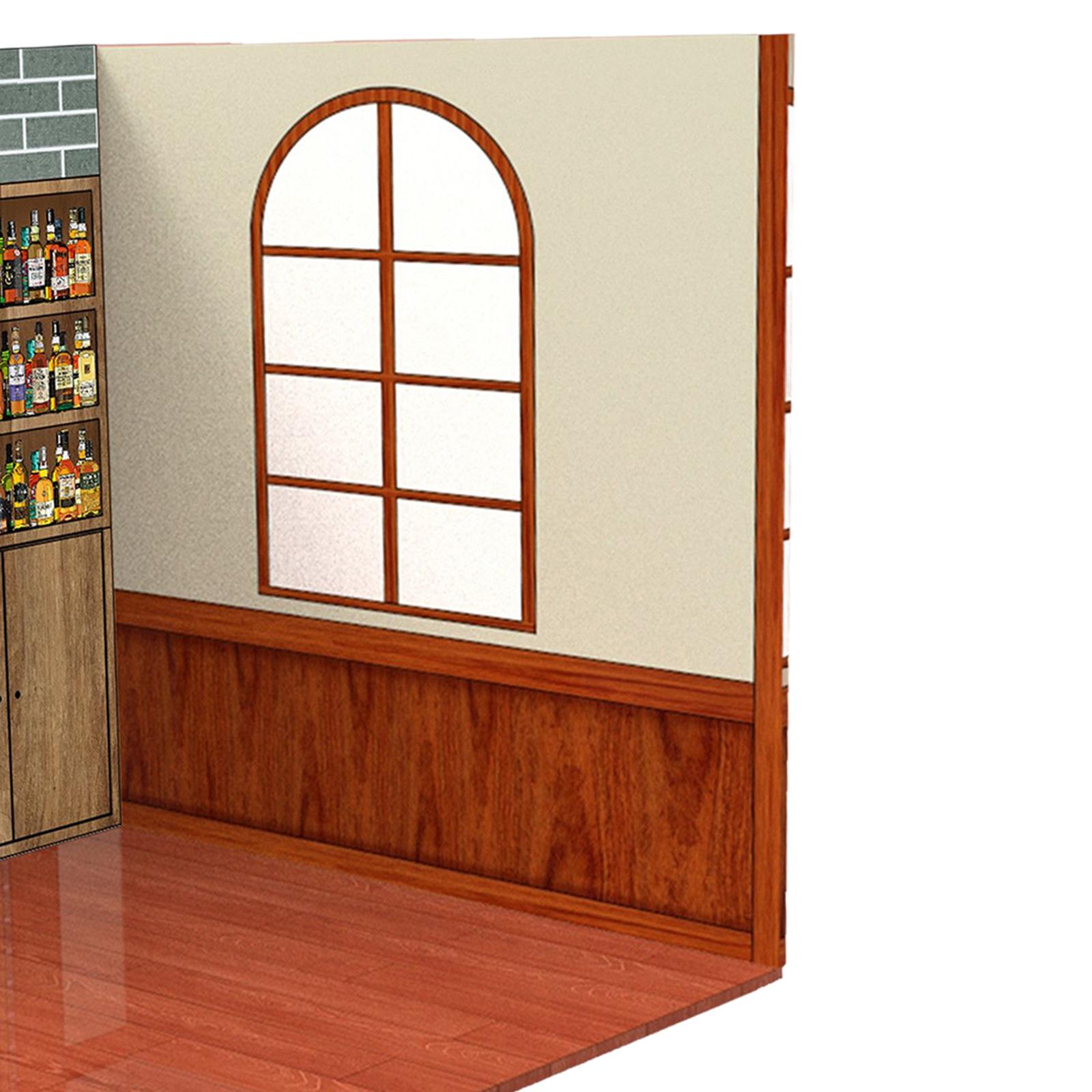 1:12 Backdrop Scene Layout Display Background Vehicle Model Showcase ama Organizer for Action Figures Diecast Car Dolls Pub