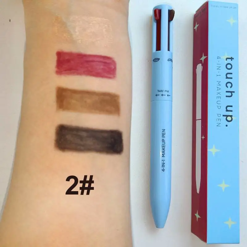 4-in-1 Private Label Makeup Pen Eyeliner Lip Liner Highlighter Eyebrow Pencil