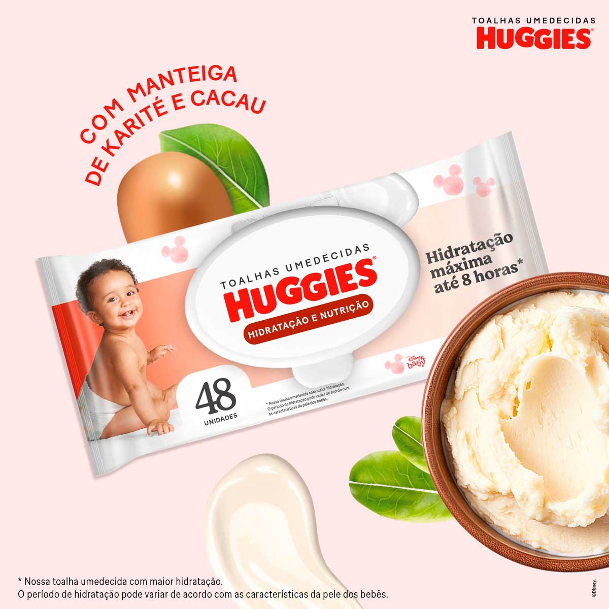 Lencos Huggies Hidratacao e Nutricao Contra Assaduras 48 Unidades