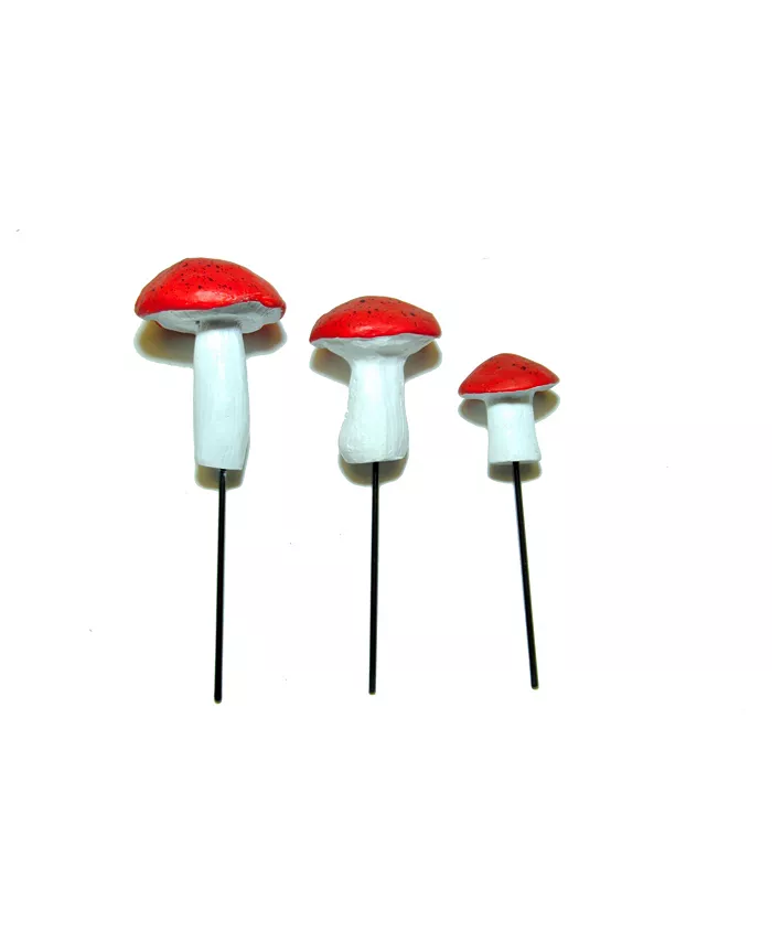 G F Products Garden Miniature Mushrooms， 3 pieces