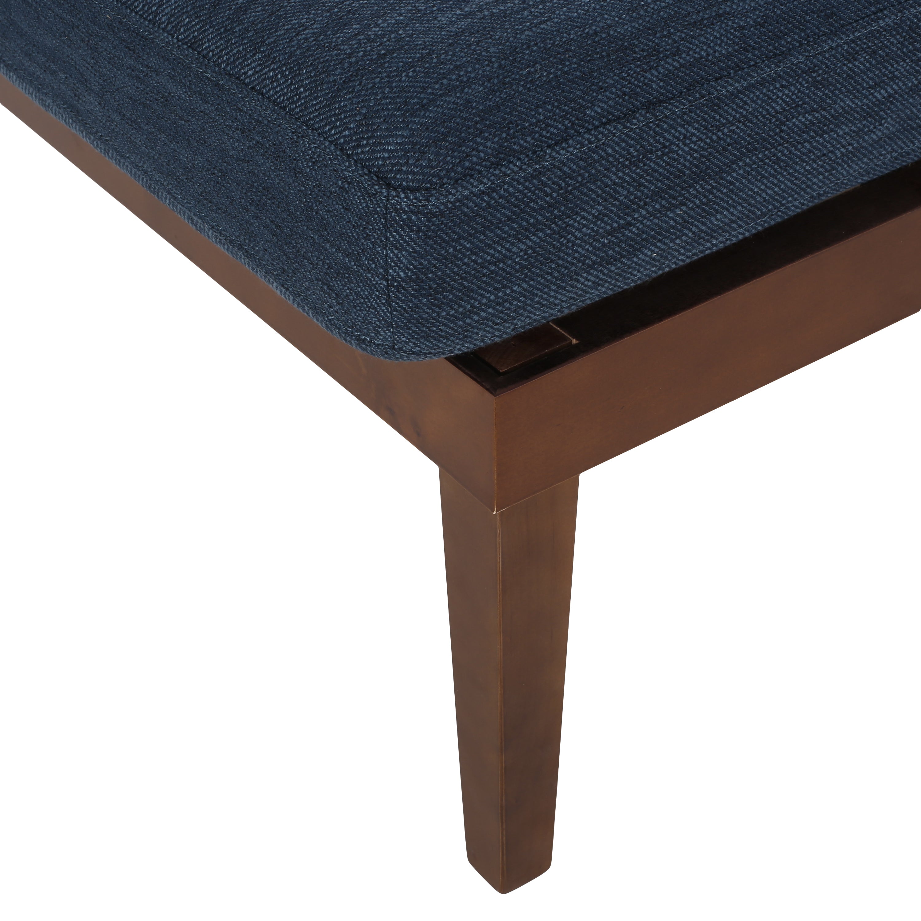 Lochmere Mid Century Modern Fabric Chaise Lounge with Bolster Pillow