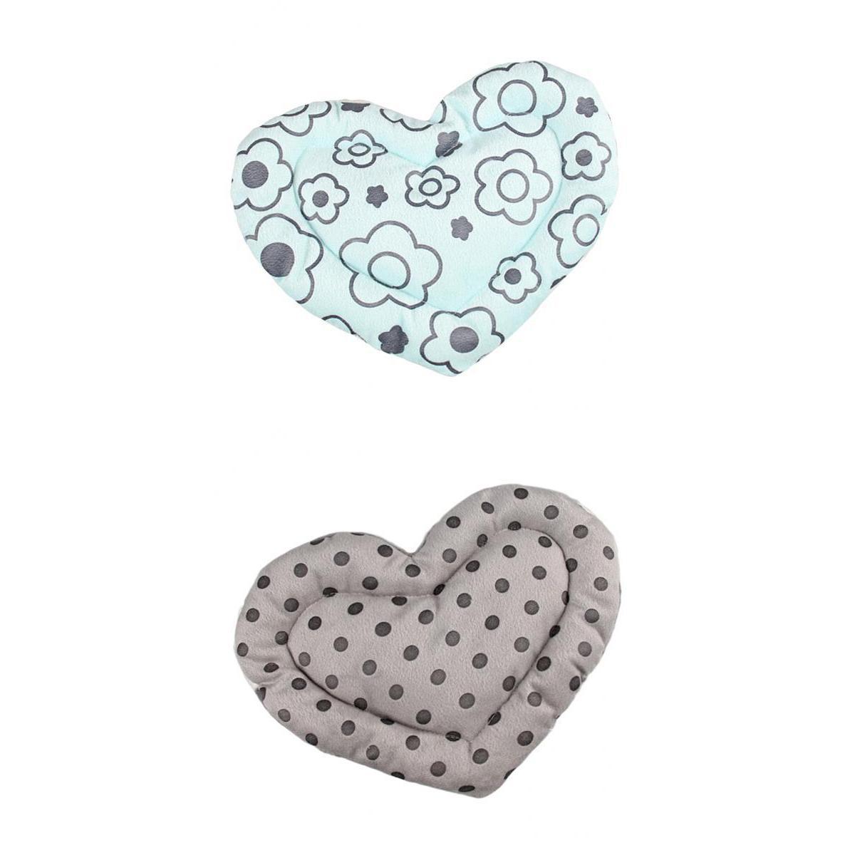 2x Reversible Cloth Pet Dog Hamster Crate Kennel Pad Heart Shape