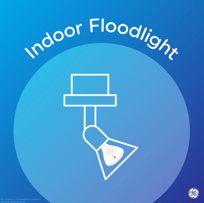 GE Refresh LED Indoor Floodlights， 65 Watt Eqv， Daylight， BR30 Light Bulbs with Beam Spread， 4pk