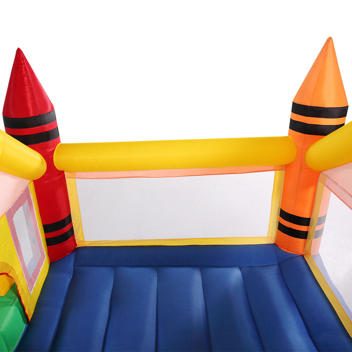 Inflatable Bounce House Castle， Safe Entrance Opening Bouncy House for Kids Outdoor Activity Party Theme Castle and Jump Game