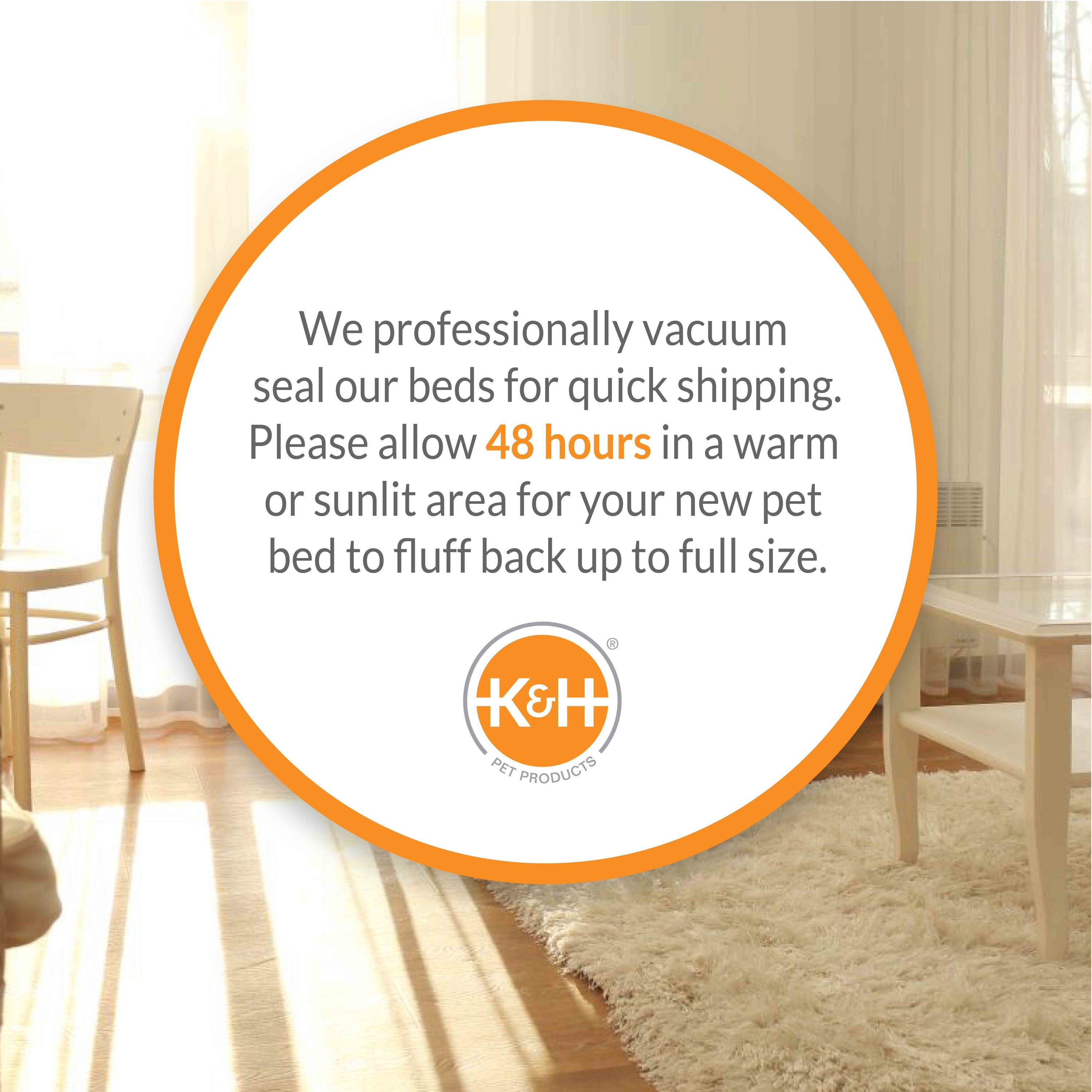 KandH Pet Products Superior Orthopedic Dog Bed Navy/Paw Large 35 X 46 Inches