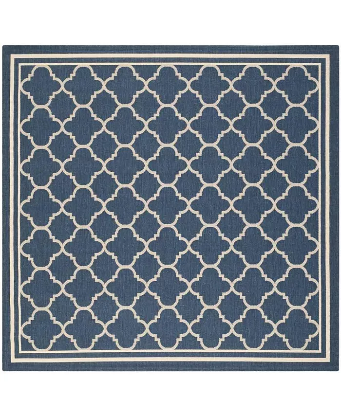 Safavieh Courtyard Navy and Beige 5'3