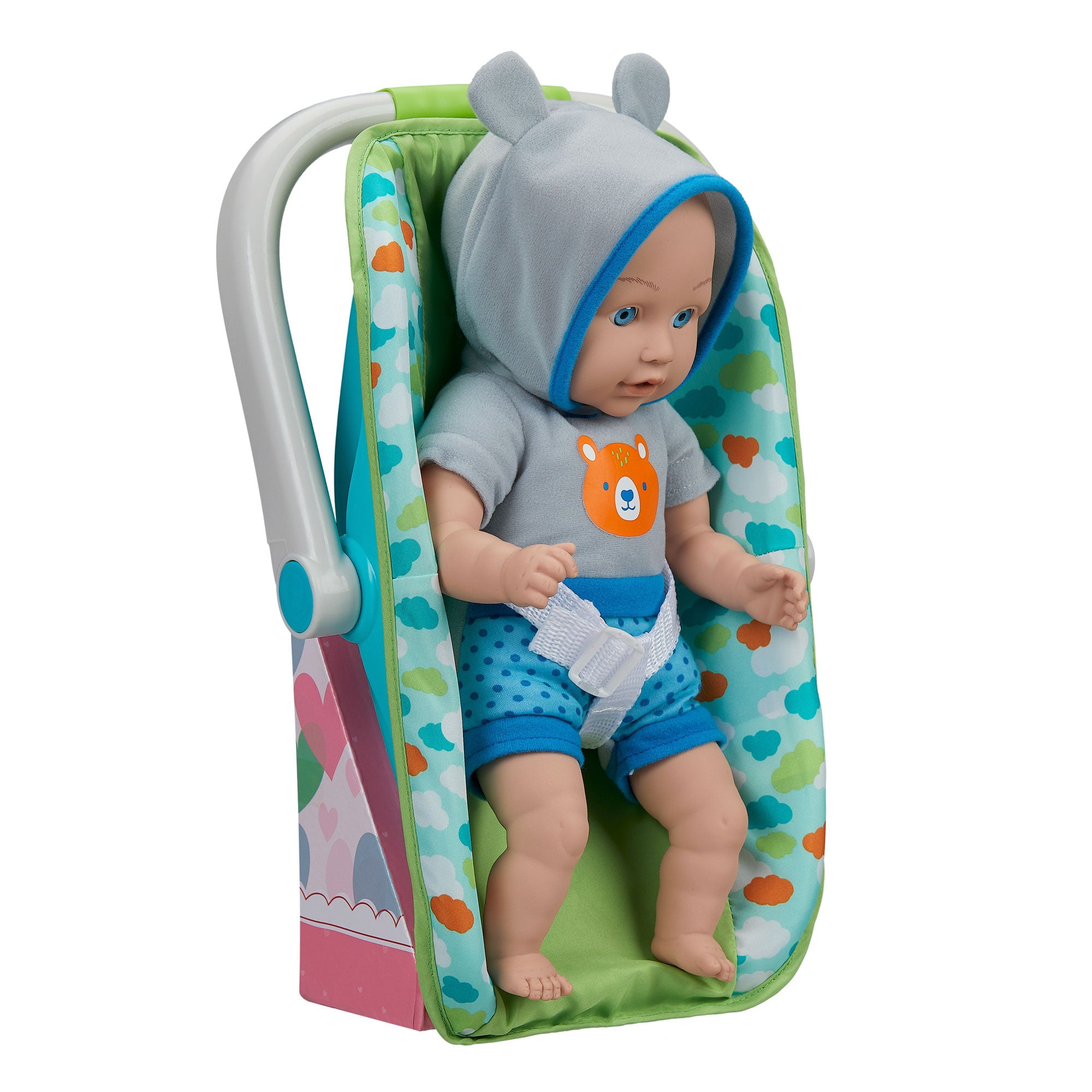 My Sweet Love 13-inch Baby Doll with Carrier and Handle Play Set, Blue Eyes, Light Skin Tone, Blue Theme