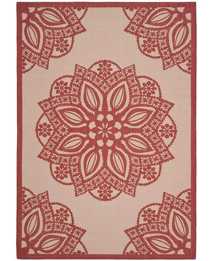 Safavieh Courtyard Beige and Red 5'3
