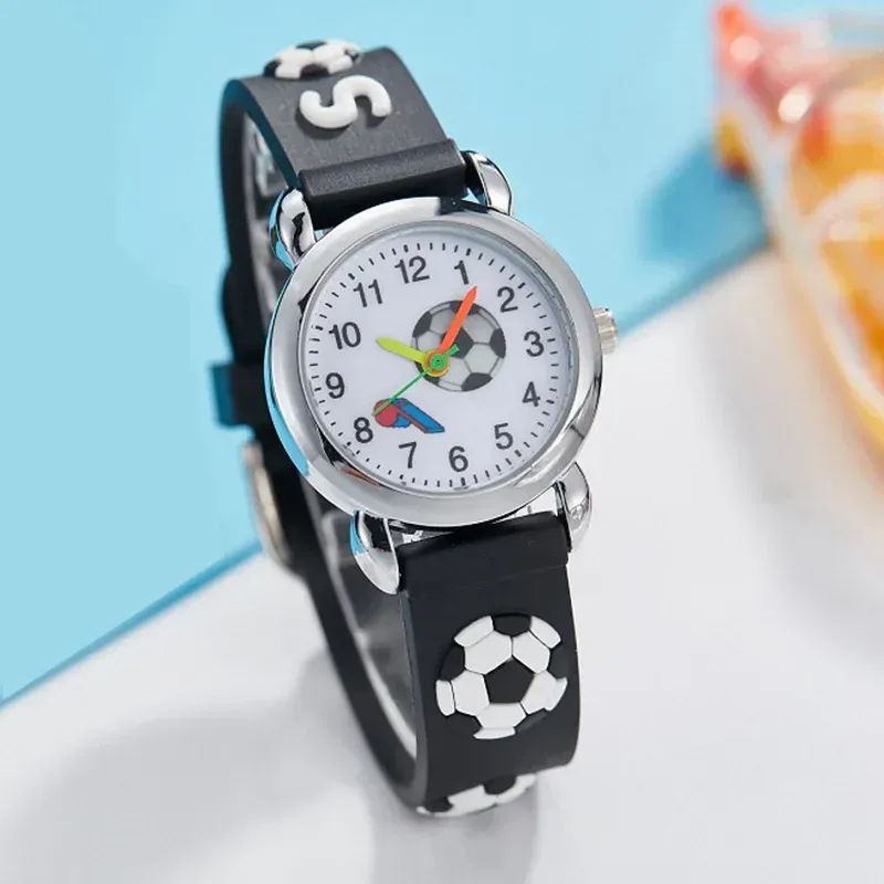 LIUYANGTIAN 2pcs Kids Watches 3D Football Quartz Wristwatch Fashion Waterproof Sports Watch Clock for Boys and girls Kids Students Children