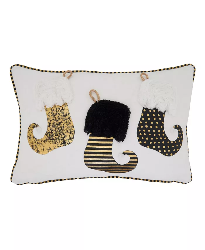 Saro Lifestyle Holiday Stockings Decorative Pillow， 12