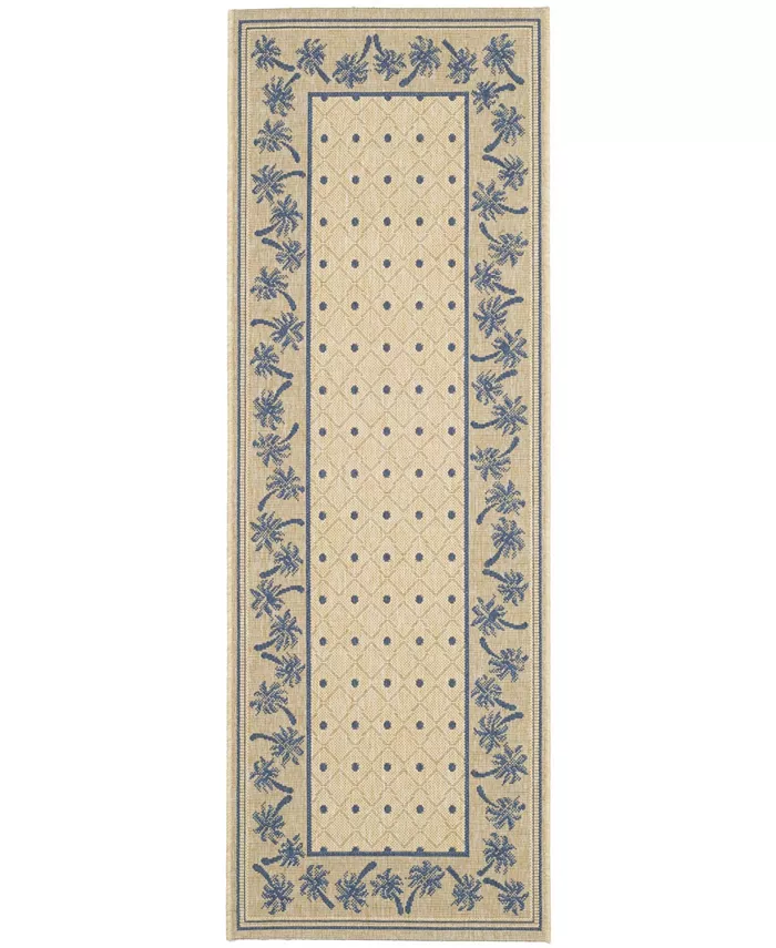 Safavieh Courtyard Ivory and Blue 2'7