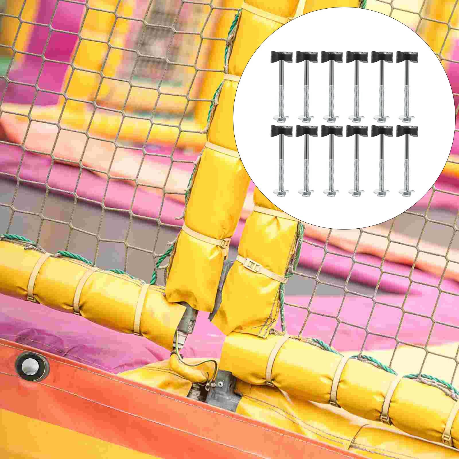 Portable Trampoline Screws Strengthen Durable Stable Iron Loose Trampoline Enclosure Pole Spacers for Kids Trampoline