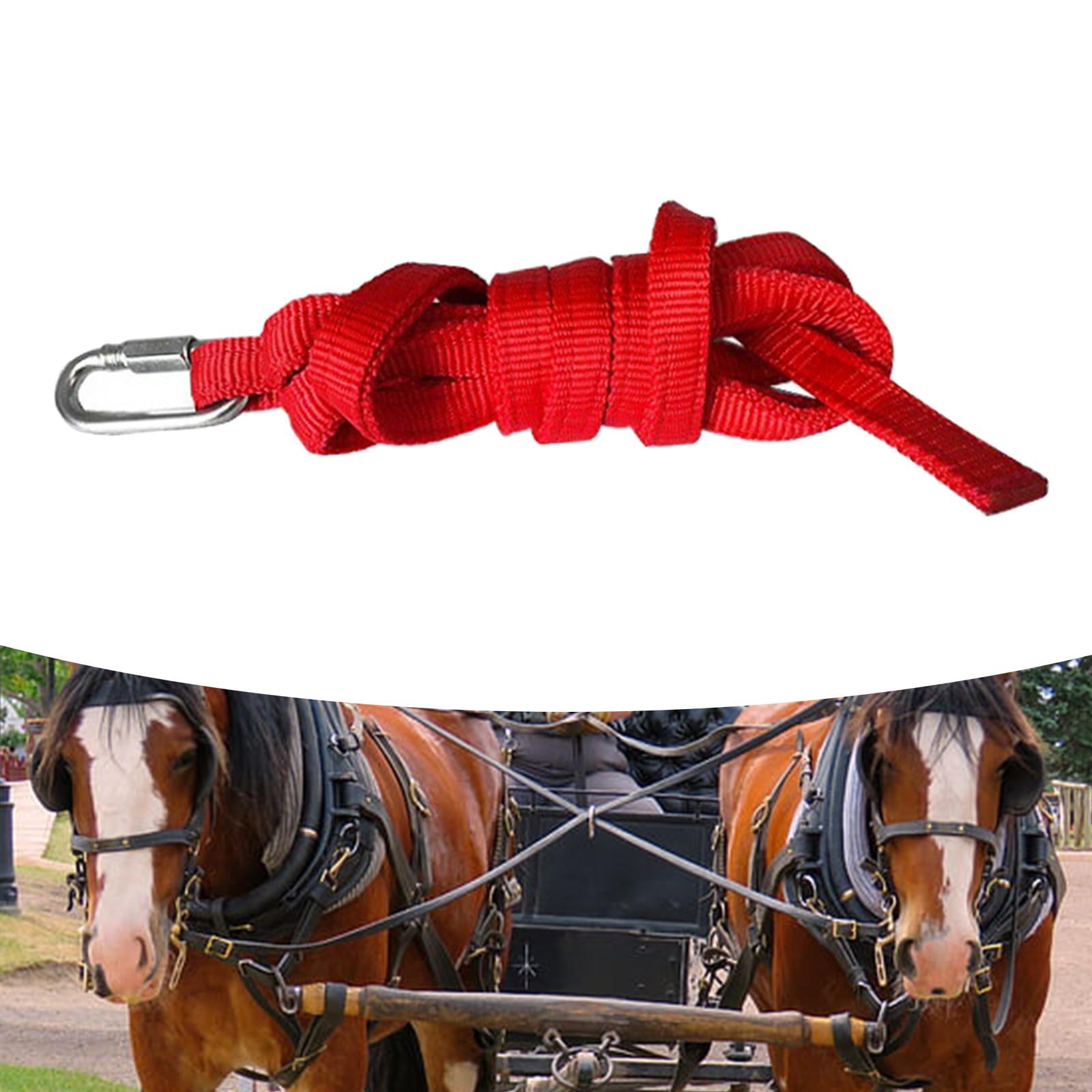 Durable Horse Leading Rope Equestrian Rein Racing Halters Webbing Accessory red