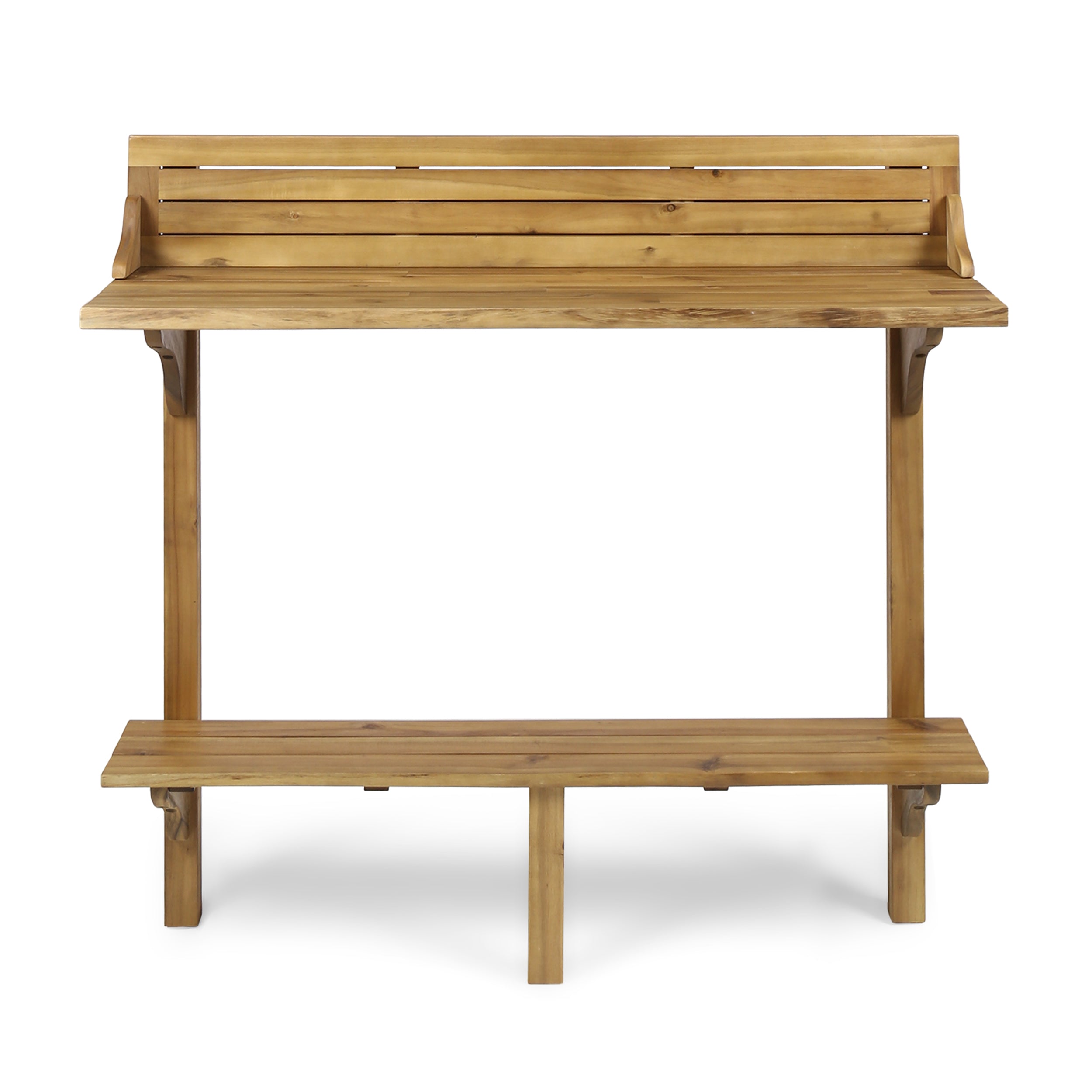 Pensacola Outdoor Acacia Wood Balcony Bar Table