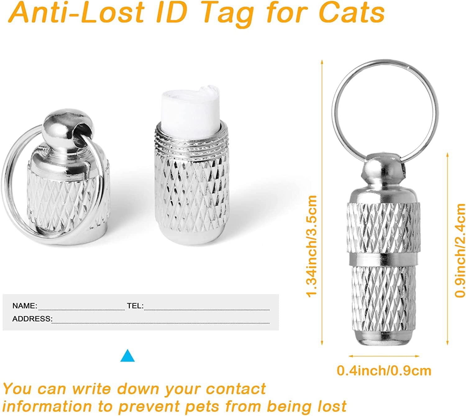 6 Pcs Reflective Cat Collar with Bell， Breakaway Cat Collars with Name Tag