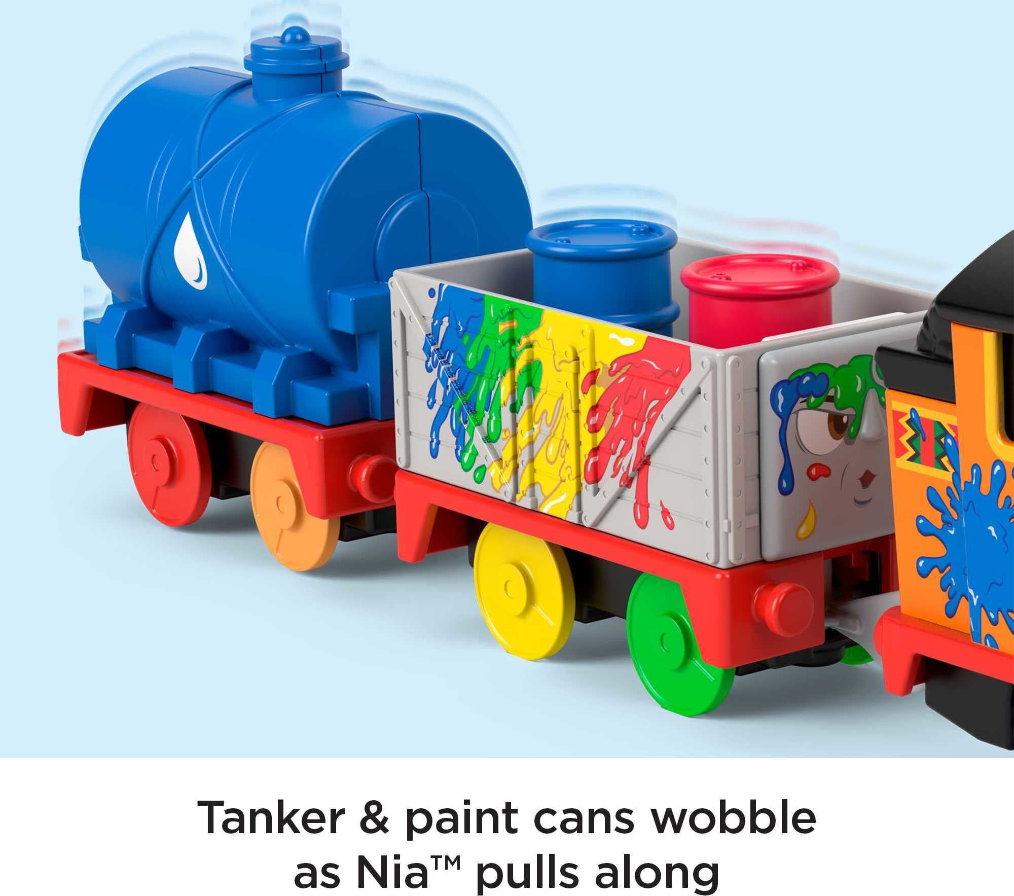 Thomas and Friends Motorized Talking Nia Train with Wobbly Cargo