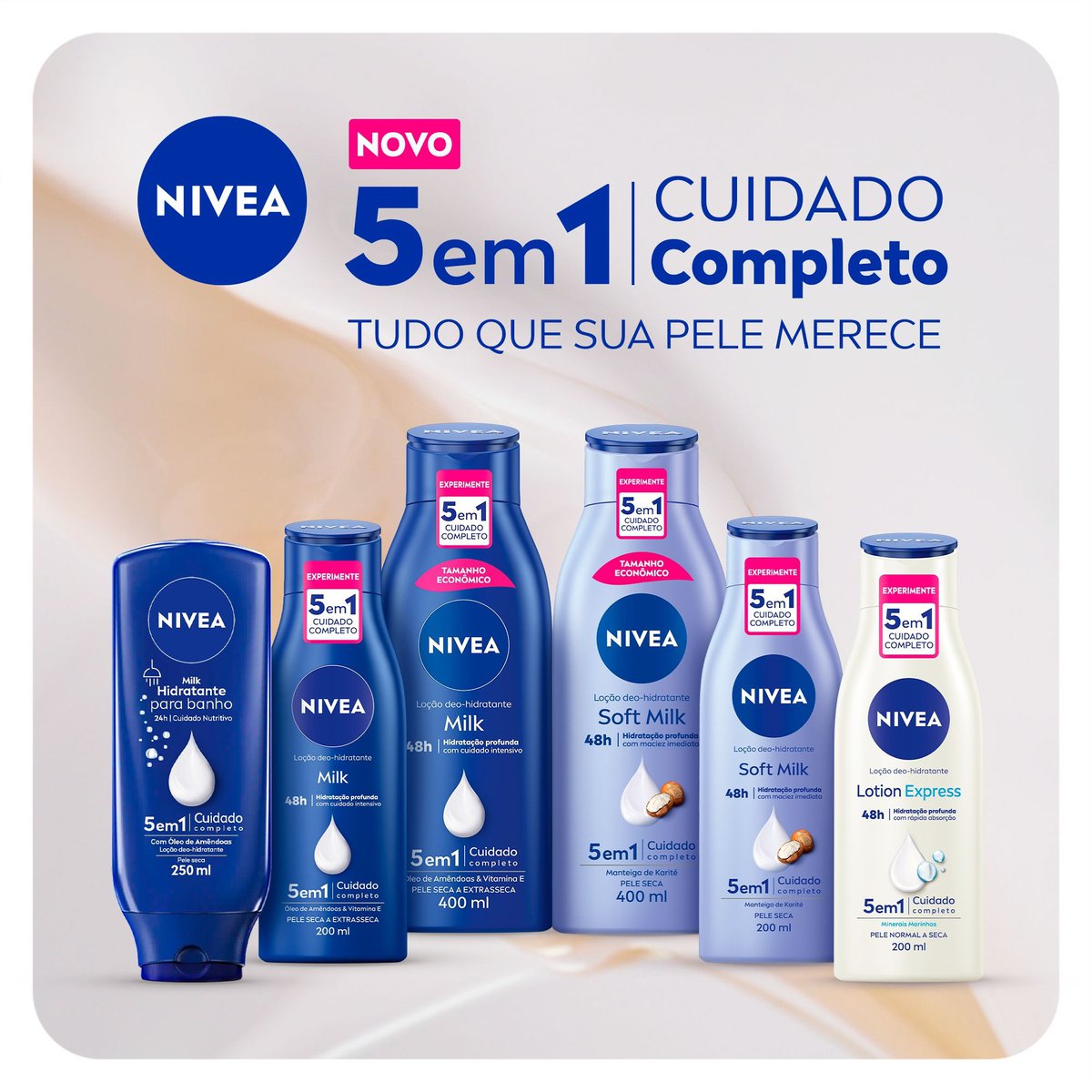 Hidratante para Banho Milk NIVEA 250ml