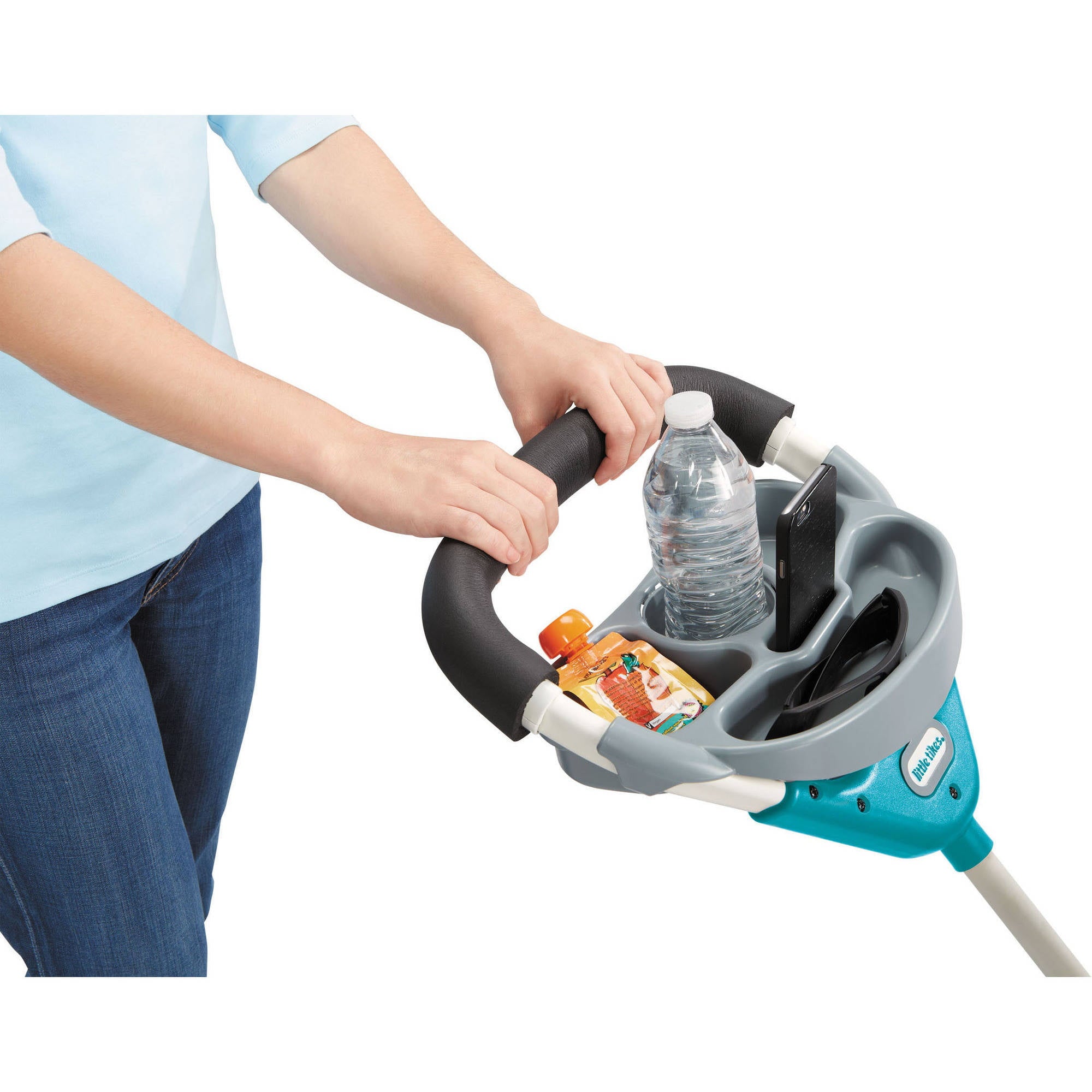 Little Tikes Perfect Fit 4-in-1 Trike in Teal， Convertible Tricycle for Toddlers， 4 Stages of Growth and Shade Canopy - Kids Boys Girls Ages 9 Months to 3 Years Old