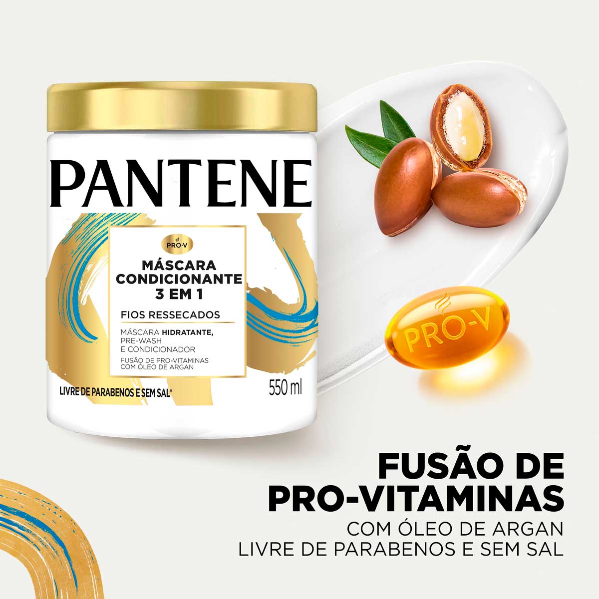 Mascara Pantene Pro-Vitaminas 3 em 1 Condicionante 550ml