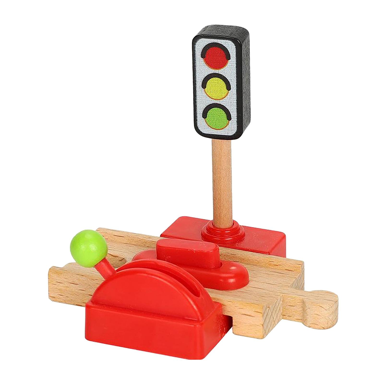 Realistic Wood Train Accessories Building Railway Train Child Toy for Crossroad