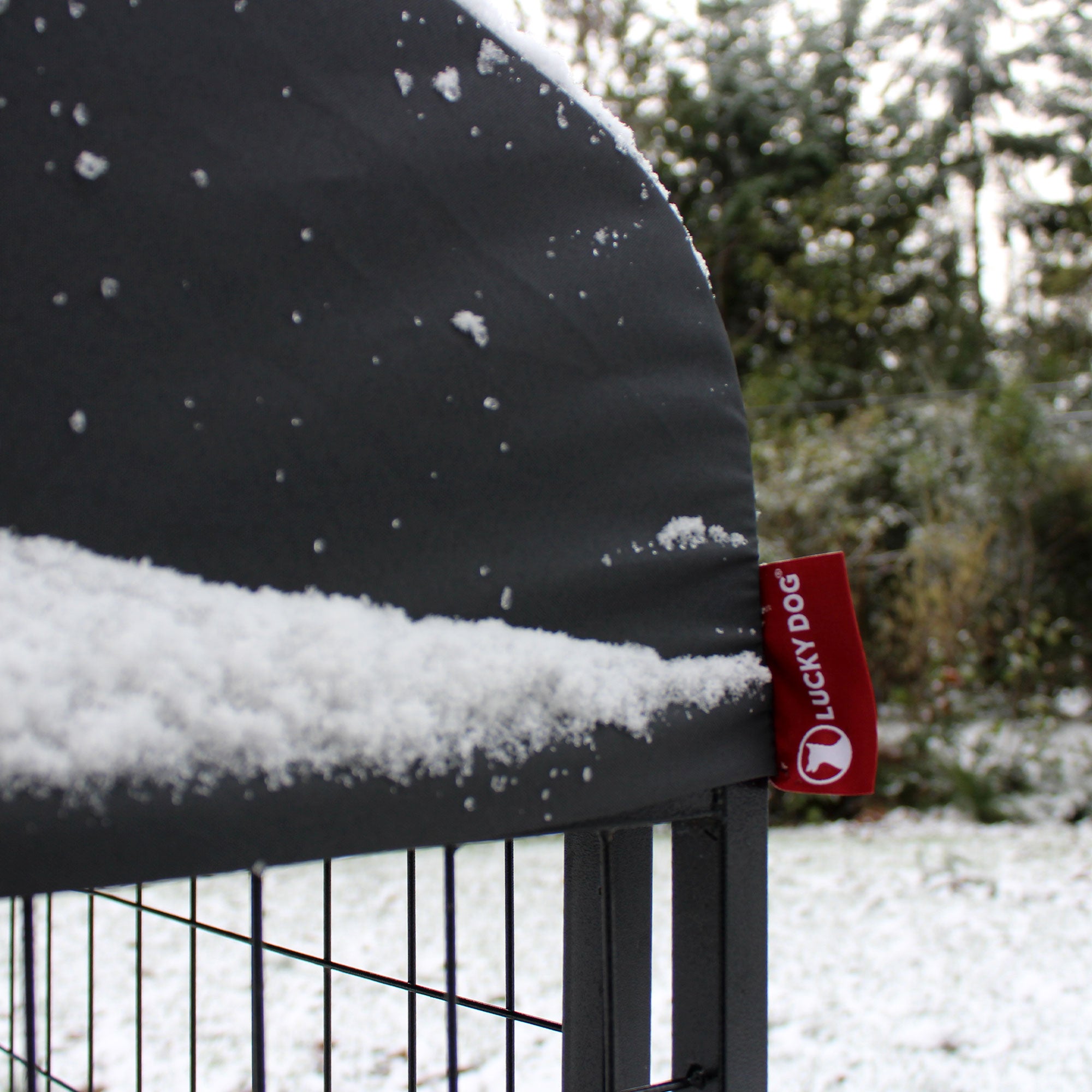 Lucky Dog STAY Series 4 x 8 x 6 Foot Roofed Steel Frame Villa Dog Kennel