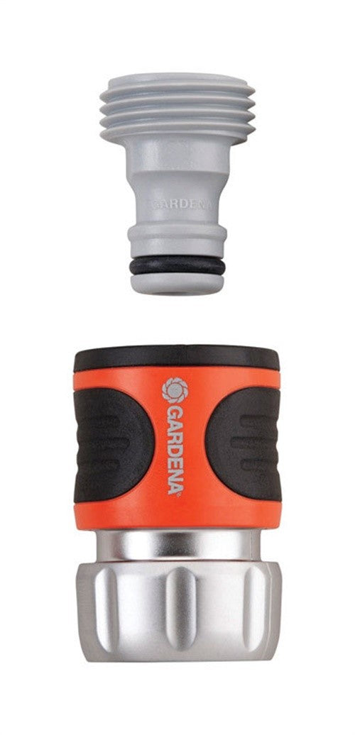 Gardena 5/8 and 1/2 in. Nylon/ABS Threaded Male Quick Connector Hose Set