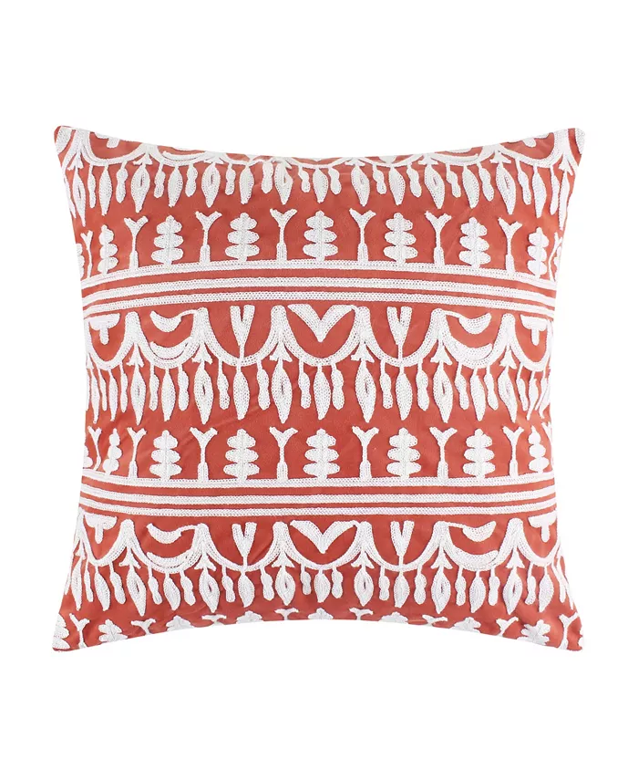 Levtex Home Tamiya Embroidered Decorative Pillow， 18