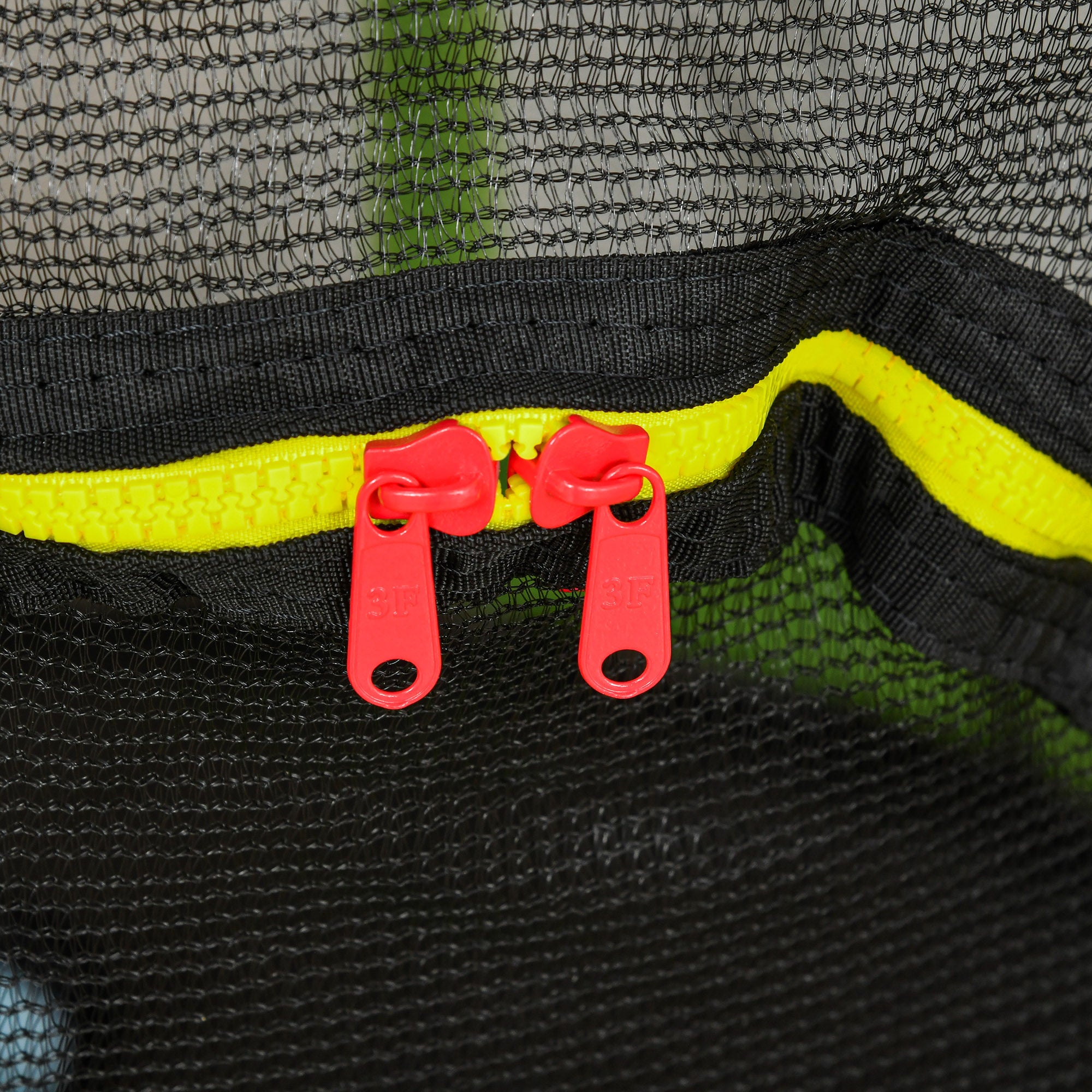 Outsunny Î¦5FT Kids Trampoline with Enclosure Net， Springless Design， Safety Pad and Steel Frame for Indoor Outdoor， Toddler Round Bouncer for Age 3 to 6 Years Green