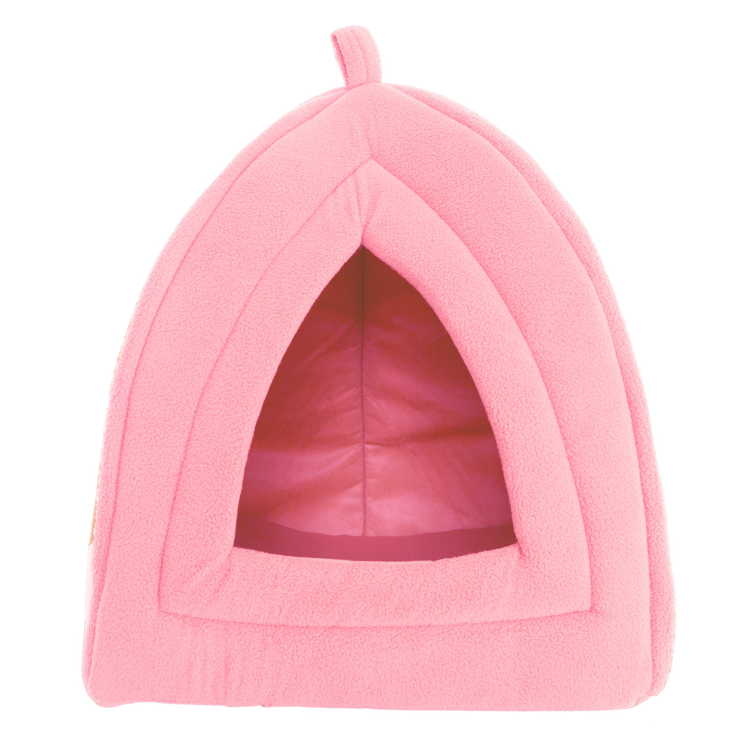 Cat House - Indoor Bed with Removable Foam Cushion - Pet Tent for Puppies， Rabbits， Guinea Pigs， Hedgehogs， and Other Small Animals by PETMAKER (Pink)