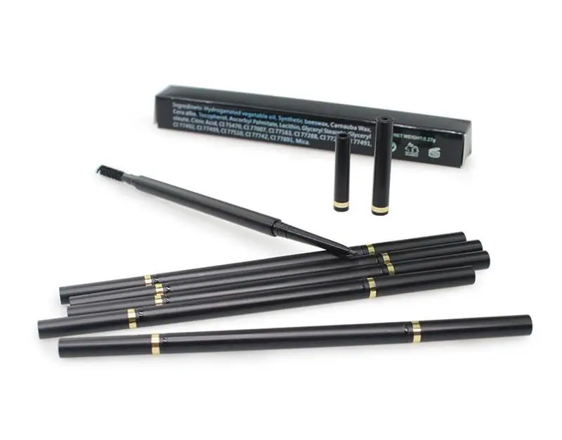 6 Colors Vegan Makeup Retractable Private Label Eyebrow Pencil