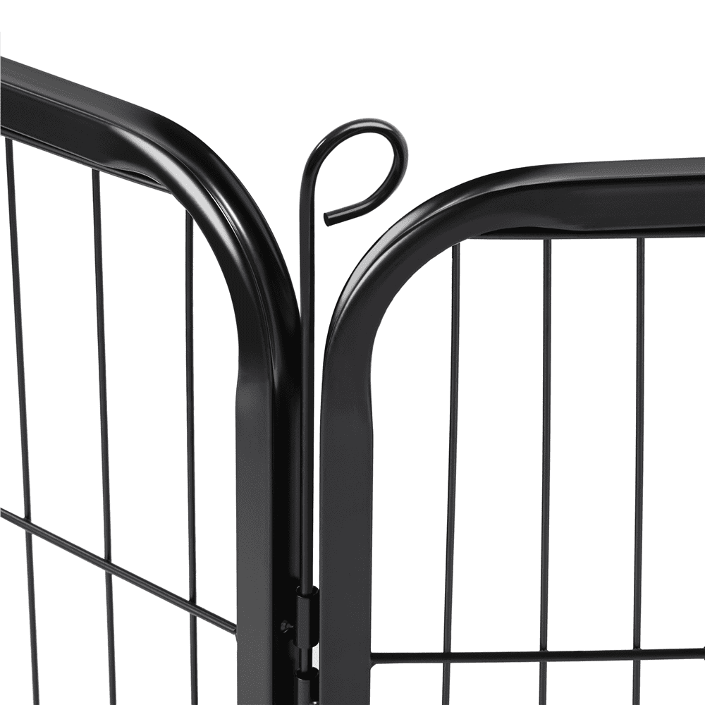 Yaheetech Dog Playpen， Metal， 24''H 8 Panels， Black