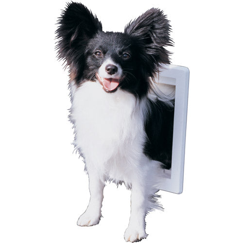Ideal Pet Products Thermoplastic Dog Door， Off White， Small， 10.62