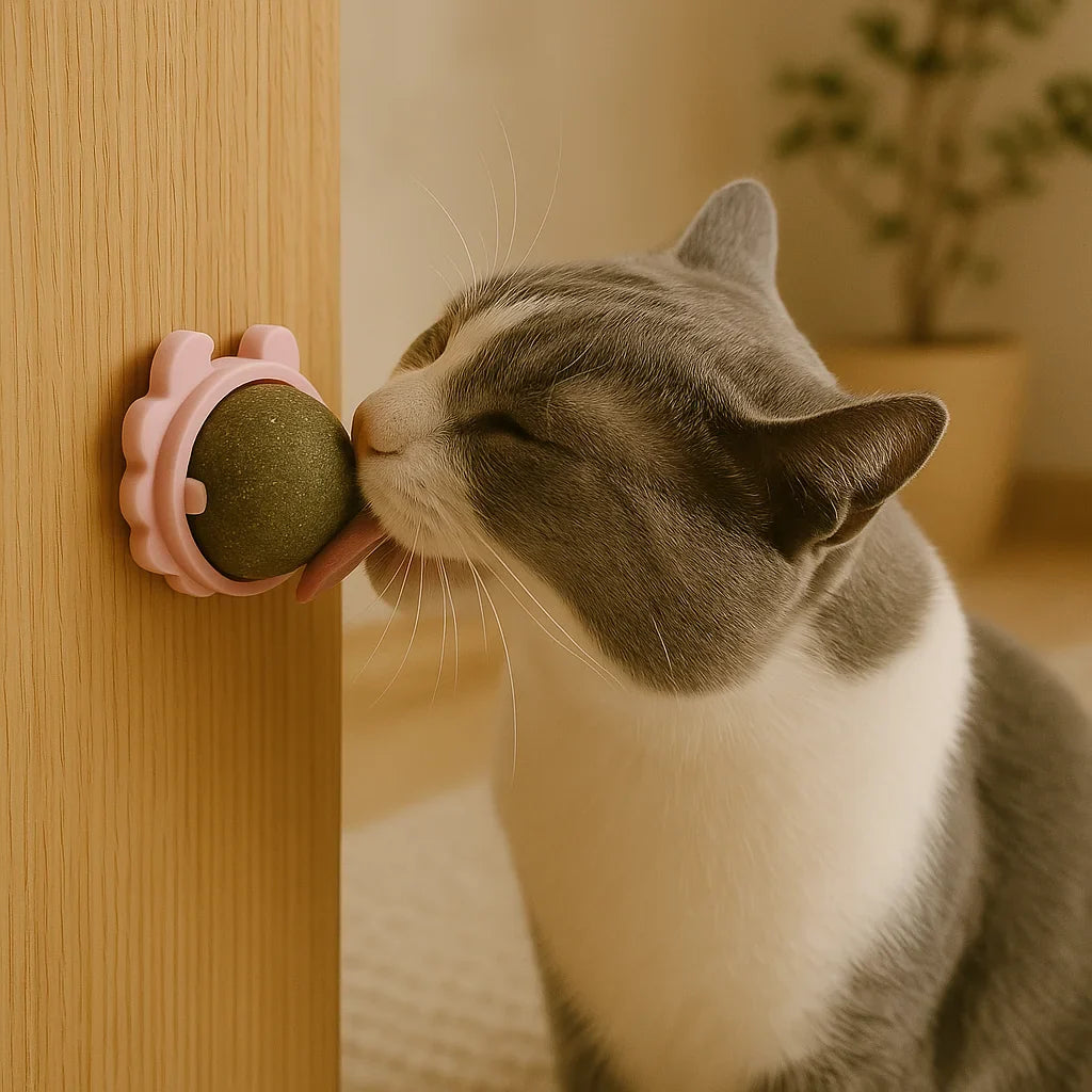 KittyTreat Catnip Ball | Lickable Energy Snack Ball for Cats & Fresh Breath