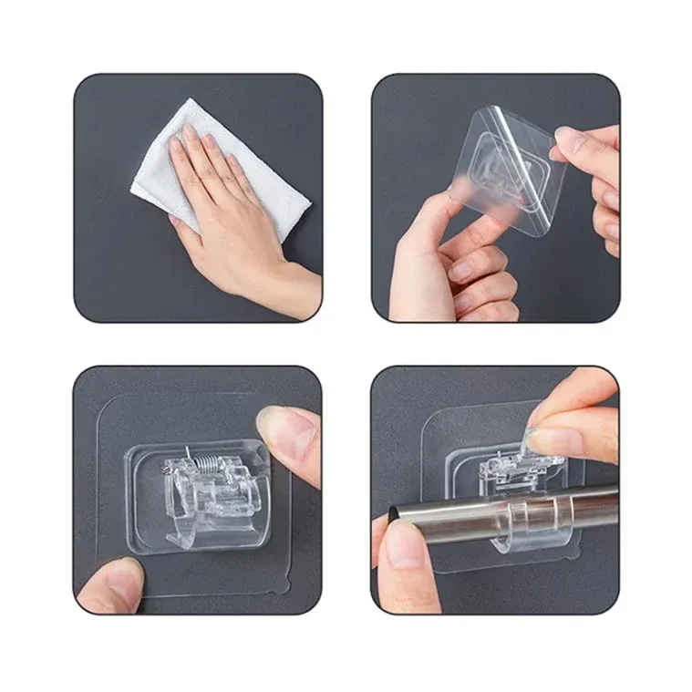 🔥 BIG SALE - 43% OFF🔥 Nail-Free Adjustable Curtain Rod Holders(S