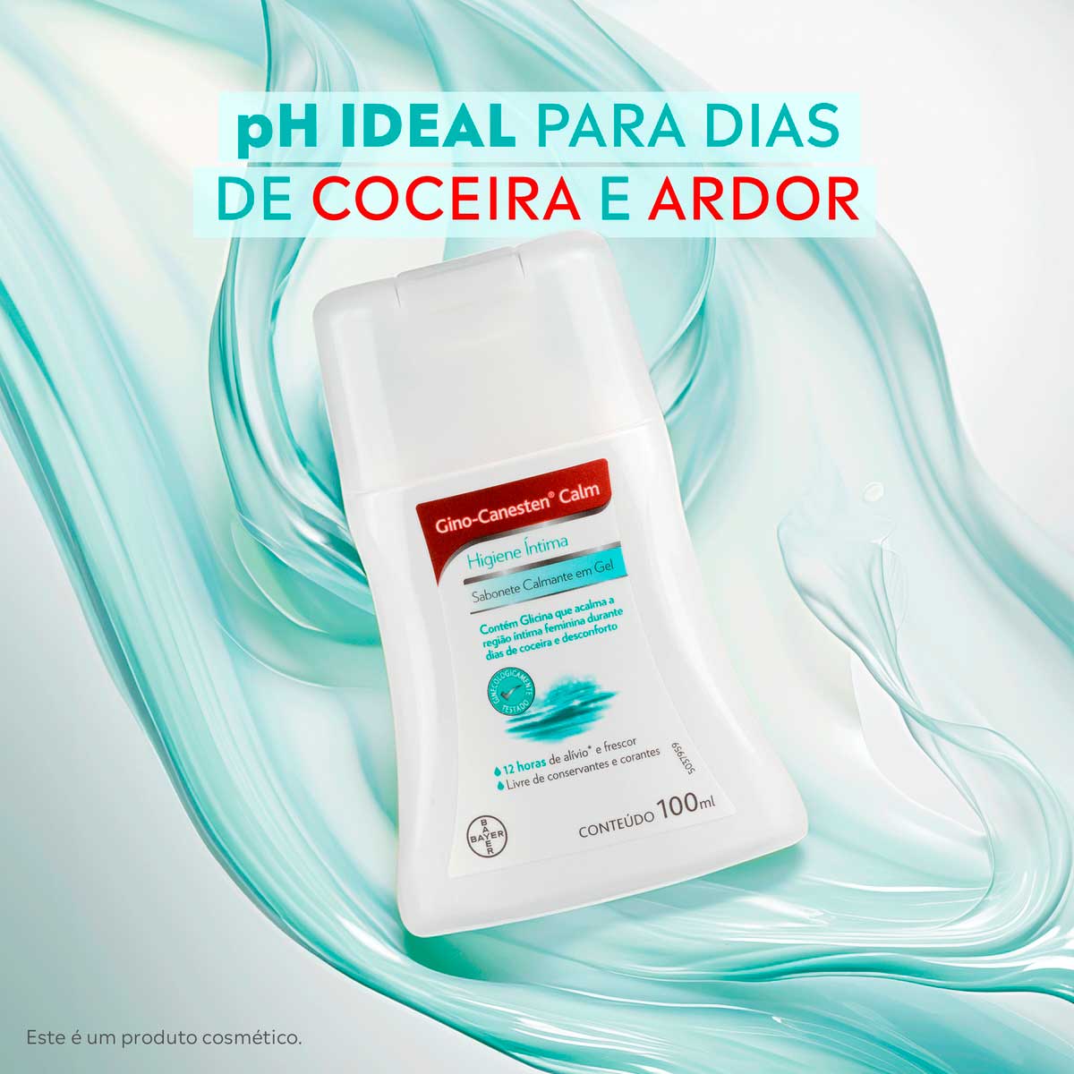 Sabonete Intimo em Gel para Coceira Vaginal Gino-Canesten Calm 100ml