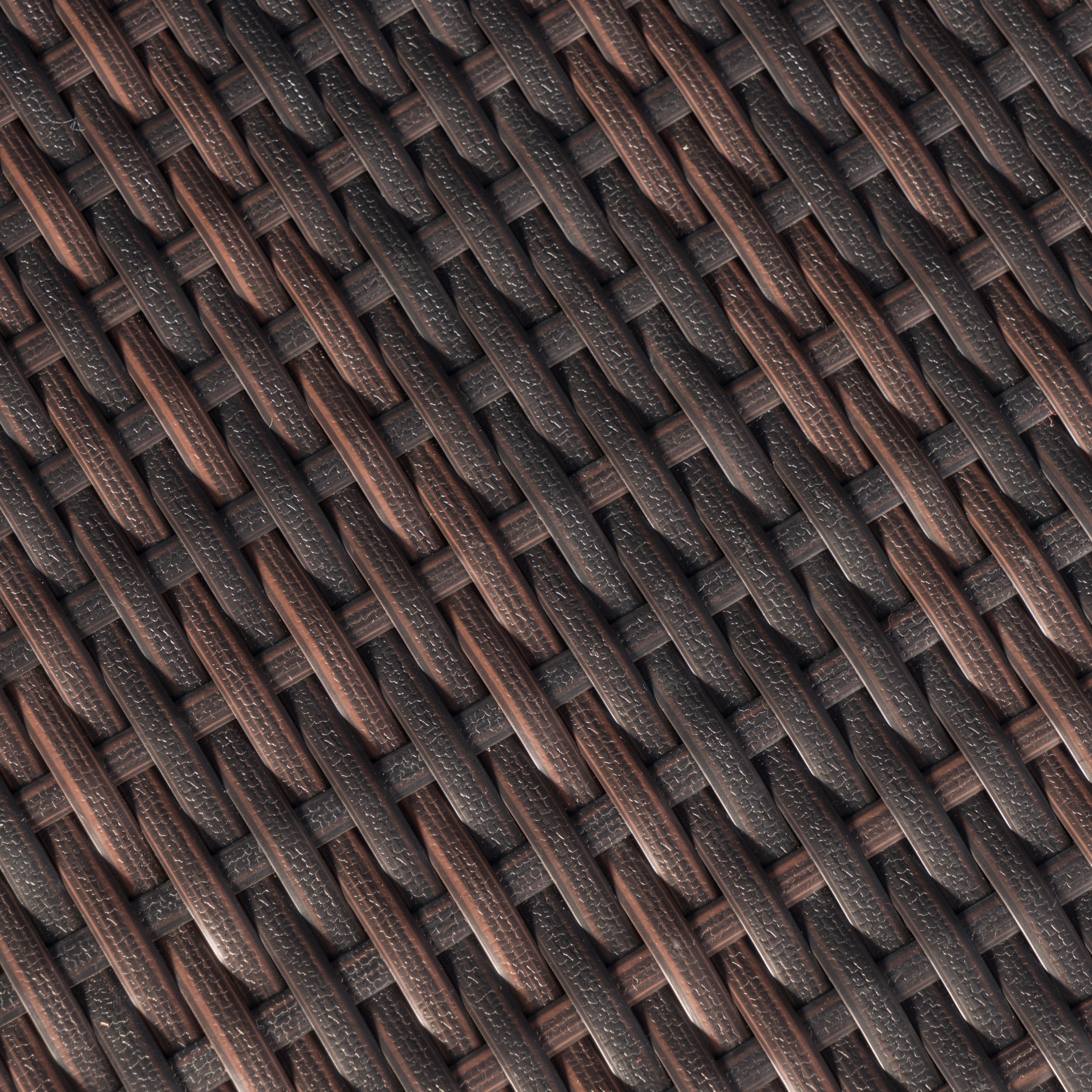 Bakerville Outdoor 3 Piece Multi-Brown Wicker Chat Set with Stacking Chairs