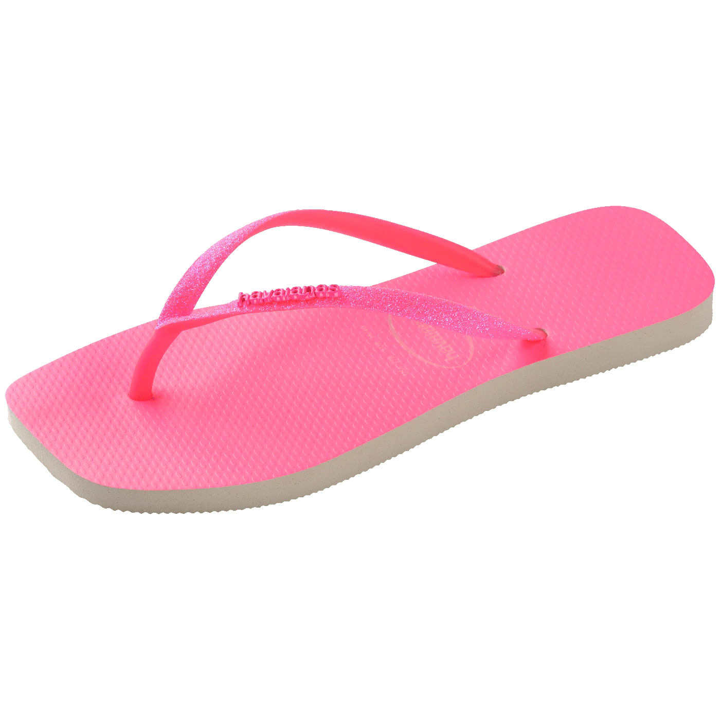 Chinelo Havaianas Slim Square Glitter Neon