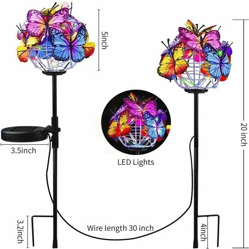 🔥BIG SALE - 49% OFF🔥Solar Stake Lights Butterflies Decor Lights