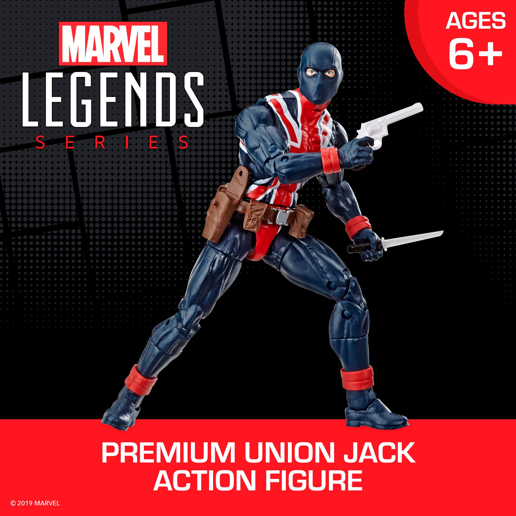 Marvel Legends Series Avengers 6-inch Union Jack Action Figure， 2 Accessories