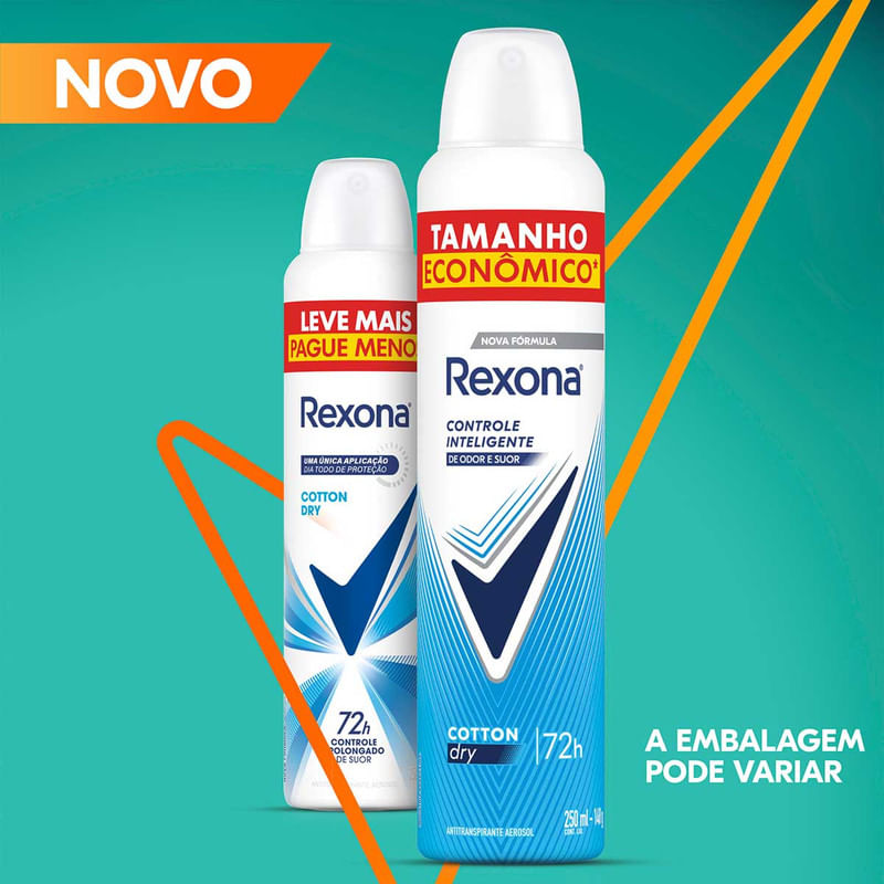 Desodorante Antitranspirante Aerosol Rexona Cotton Dry 250 ml